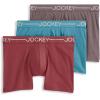 imageJockey Mens Underwear Organic Cotton Stretch 4quot Trunk  3 PackLeather RedDusty SkiesRaisin