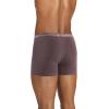 imageJockey Mens Underwear Organic Cotton Stretch 4quot Trunk  3 PackLeather RedDusty SkiesRaisin