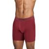 imageJockey Mens Underwear Organic Cotton Stretch 65quot Boxer Brief  3 PackBayouTrue NavyLeather Red