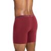 imageJockey Mens Underwear Organic Cotton Stretch 65quot Boxer Brief  3 PackBayouTrue NavyLeather Red