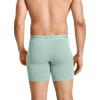 imageJockey Mens Underwear Organic Cotton Stretch 65quot Boxer Brief  3 PackCeladon ZenTrue BlueMalibu Red