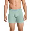 imageJockey Mens Underwear Organic Cotton Stretch 65quot Boxer Brief  3 PackCeladon ZenTrue BlueMalibu Red