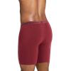 imageJockey Mens Underwear Organic Cotton Stretch 95quot Long Leg Boxer Brief  3 PackBayouTrue NavyLeather Red