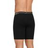 imageJockey Mens Underwear Organic Cotton Stretch 95quot Long Leg Boxer Brief  3 PackBlack