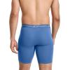 imageJockey Mens Underwear Organic Cotton Stretch 95quot Long Leg Boxer Brief  3 PackCeladon ZenTrue BlueMalibu Red