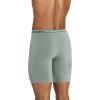 imageJockey Mens Underwear Organic Cotton Stretch 95quot Long Leg Boxer Brief  3 PackDried SageCanyonObsidian Grey