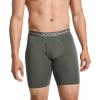 imageJockey Mens Underwear Organic Cotton Stretch 95quot Long Leg Boxer Brief  3 PackRocky BeachAquamarineBrunswick Green