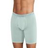 imageJockey Mens Underwear Organic Cotton Stretch 95quot Long Leg Boxer Brief  3 PackSubtle MintGrey DoveBlue Chambray
