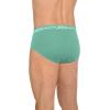 imageJockey Mens Underwear Organic Cotton Stretch Brief  3 PackMid GreenClear WatersCoffee