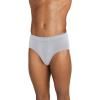 imageJockey Mens Underwear Organic Cotton Stretch Brief  3 PackSubtle MintGrey DoveBlue Chambray