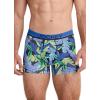imageJockey Mens Underwear True Style 4quot Trunk  3 PackFanning FloraTrue BlueFrolic Stripe