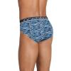 imageJockey Mens Underwear True Style Brief  3 PackBlue CurrentBonfireChambray Stripe