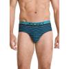 imageJockey Mens Underwear True Style Brief  3 PackBright TropicsBlackShoreline Stripe