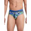 imageJockey Mens Underwear True Style Brief  3 PackFanning FloraTrue BlueFrolic Stripe