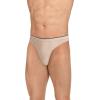 imageJockey Mens Underwear True Style Thong  3 PackBattleship GreyMilitary BeigeBlack