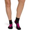 imageJockey Womens Socks Sport Quarter Socks  3 PackBlackWhite on Light GreyBlack on Fuchsia
