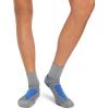 imageJockey Womens Socks Sport Quarter Socks  3 PackLight Grey on TealLight GreyLight Grey on Bahama Blue