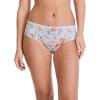 imageJockey Womens Underwear Supersoft BikiniFormal Light Blue FloralSunrise PeachEcho Blue