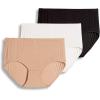 imageJockey Womens Underwear Supersoft Breathe Brief  3 PackBlackIvoryLight