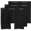 imageJockey Mens Chafe Proof Pouch Ultra Soft Modal 6quot Boxer Brief  3 PackBlack
