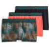 imageJockey Mens Underwear Active Microfiber 25quot Trunk  3 PackTropical CoralJagged Bayou OmbreBlack
