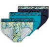 imageJockey Mens Underwear Active Microfiber Brief  3 PackNorthern LightPsychedelicTrue Navy