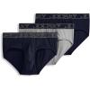 imageJockey Mens Underwear Active Microfiber Brief  3 PackTrue NavyQuartz GreyTrue Navy