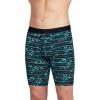 imageJockey Mens Underwear Active Ultra Soft Modal 9quot Long Leg Boxer Brief  3 PackSilver Line BlueEthereal LeavesGem Green