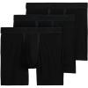 imageJockey Mens Underwear Chafe Proof Pouch Cotton Stretch 6quot Boxer Brief  3 PackBlack Out