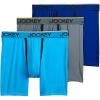 imageJockey Mens Underwear Chafe Proof Pouch Microfiber 6quot Boxer Brief  3 PackAquaGreyBlue