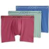 imageJockey Mens Underwear Organic Cotton Stretch 4quot Trunk  3 PackCeladon ZenTrue BlueMalibu Red