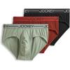 imageJockey Mens Underwear Organic Cotton Stretch Brief  3 PackDried SageCanyonObsidian Grey