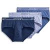 imageJockey Mens Underwear Organic Cotton Stretch Brief  3 PackInk WellTornado BlueLake Sky