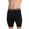 imageJockey Mens Underwear Sport Stability Pouch Microfiber 11quot Quad ShortBlack