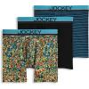 imageJockey Mens Underwear True Style 6quot Boxer Brief  3 PackBright TropicsBlackShoreline Stripe