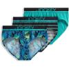 imageJockey Mens Underwear True Style Brief  3 PackOmbre TropicsTeal BreezeVivid Stripe