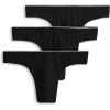 imageJockey Mens Underwear True Style Thong  3 PackBlack Night