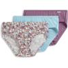 imageJockey Womens Plus Size Elance Bikini  3 PackBleachedElissa FloralSilver Plum