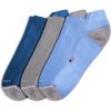 imageJockey Womens Socks Made in America Low Cut Tab Socks  3 PackLight Grey HeatherMajolicaDella Blue