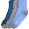 imageJockey Womens Socks Made in America Quarter Socks  3 PackLight Grey HeatherMajolicaDella Blue