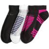 imageJockey Womens Socks Sport LowCut Socks  3 PackBlackWhite on Light GreyBlack on Fuchsia