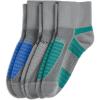 imageJockey Womens Socks Sport Quarter Socks  3 PackLight Grey on TealLight GreyLight Grey on Bahama Blue