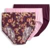 imageJockey Womens Underwear Supersoft Breathe Brief  3 PackWarm FloralPink HarmonyDeep Sangria