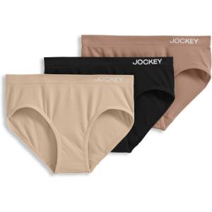 imageJockey Girls Underwear Girls Seamfree Microfiber Hipster  3 PackLightBlackLight