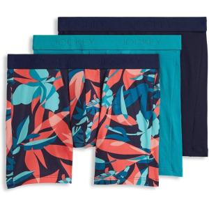 imageJockey Mens Underwear Chafe Proof Pouch Cotton Stretch 6quot Boxer Brief  3 PackNorthern LightPalmaTrue Navy