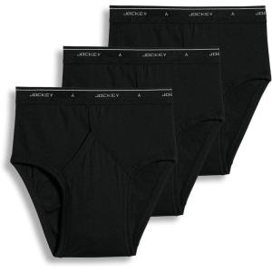 imageJockey Mens Underwear Classic Low Rise Brief  3 PackBlack