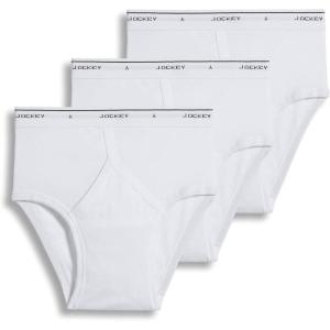 imageJockey Mens Underwear Classic Low Rise Brief  3 PackWhite