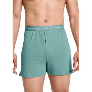 imageJockey Mens Underwear Organic Cotton Stretch 4quot BoxerAquamarine