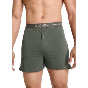 imageJockey Mens Underwear Organic Cotton Stretch 4quot BoxerBrunswick Green