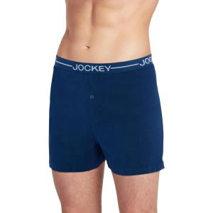 imageJockey Mens Underwear Organic Cotton Stretch 4quot BoxerInk Well Blue